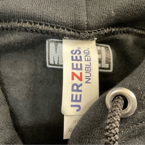 MEN’S MARVEL THE INFINITY SAGA LOGO SURROUND HOODED SWEATSHIRT SIZE: XL / BLACK - Picture 11 of 12